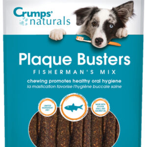 Crumps Natural Dog Treat Plaque Buster Fisherman 7inch 8pk