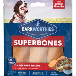 Barkworthies Superbone Grain Free Bacon Cheese Sweet Potato (3 Count)