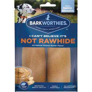Barkworthies Dog Not Rawhide Rolls Peanut Butter Small 2 Pack