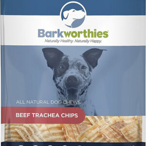 Barkworthies Dog Trachea Beef Chips 1Lb.