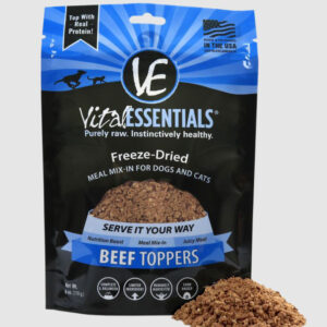 Vital Essentials Dog Cat Freeze-Dried Topper Beef 6Oz