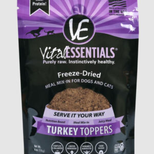 Vital Essentials Dog Cat Freeze-Dried Topper Tueky 6Oz