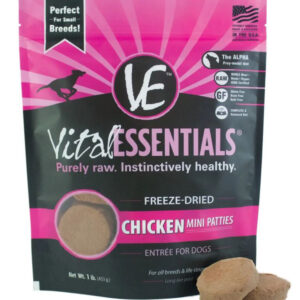 Vital Essentials Dog Freeze Dried Mini Pat Chicken 14Oz