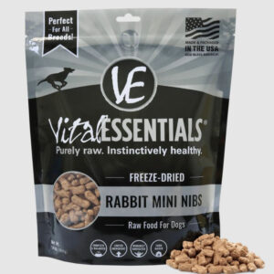 Vital Essentials Dog Freeze Fried Mini Nibs Rabbit14Oz