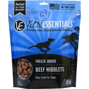 Vital Essentials Dog Freeze-Dried Nibs Beef 16Oz