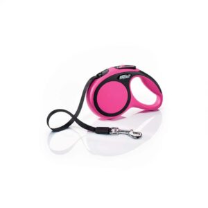 Flexi Comfort Retractable Tape Dog Leash Pink 10 ft Extra-Small