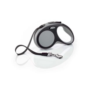 Flexi Comfort Retractable Tape Dog Leash Grey 16 ft Small