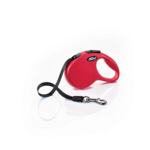 Flexi Classic Retractable Tape Dog Leash Red 10 ft Extra-Small