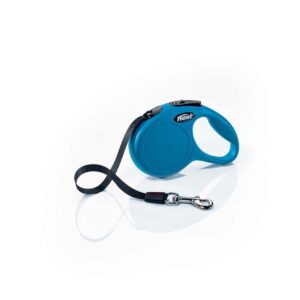 Flexi Classic Retractable Tape Dog Leash Blue 10 ft Extra-Small