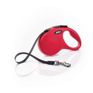Flexi Classic Retractable Tape Dog Leash Red 16 ft Small
