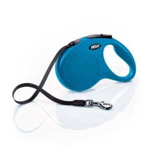 Flexi Classic Retractable Tape Dog Leash Blue 16 ft Medium