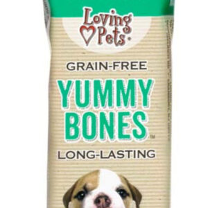 Loving Pets Yummy Bone Mint Flavor Filled Dog Treat Wrapped 2.8 oz