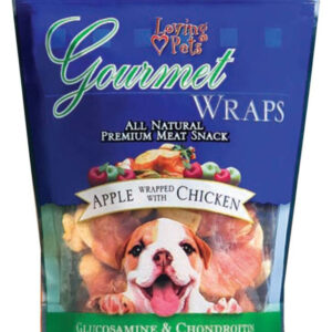 Loving Pets Gourmet Wraps Apple Wrapped with Chicken Dog Treat 6 oz
