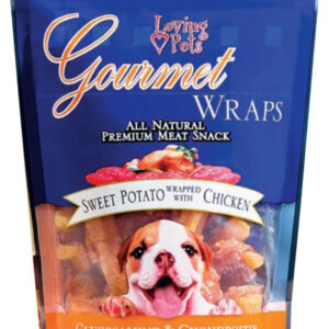 Loving Pets Gourmet Wraps Sweet Potato Wrapped with Chicken Dog Treat 8 oz