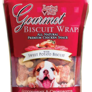 Loving Pets Gourmet Wraps Sweet Potato Biscuit Wrapped with Chicken Dog Treat 8 oz