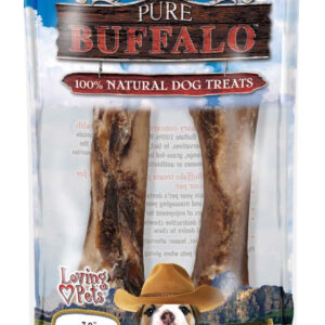 Loving Pets Pure Buffalo Femur Bones Dog Treat 2 Pack 7-9 in