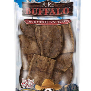 Loving Pets Pure Buffalo Lung Steaks Dog Treat 8 oz