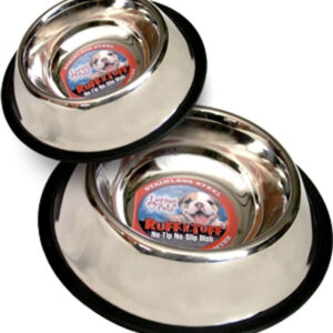 Loving Pets Traditional No-Tip Stainless Steel Dog Bowl Silver 32 Ounces