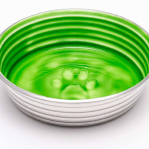Loving Pets Dog Bowl Paw Print Chartreuse Large