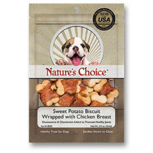 Loving Pets Nature's Choice Chicken Wrapped Sweet Potato Biscuit Dog Treats 2 oz