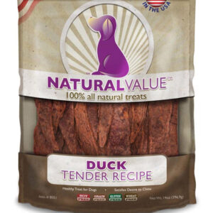 Loving Pets Natural Value Duck Tender Recipe Dog Treat 14 oz