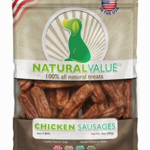 Loving Pets Natural Value Chicken Sausage Recipe Dog Treat 13 oz