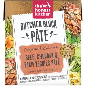 Honest Kitchen Dog Butcher Block Pate Beef & Cheddar 10.5oz. (Case of 6)