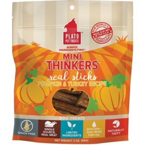 Plato Dog Strp Grain Free Turkey Pumpkin 18 Oz.