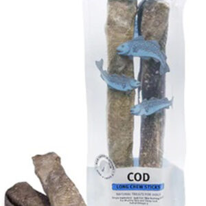 Icelandic Dog Cod Skin Chew Stick 10 Inches 2 Pack