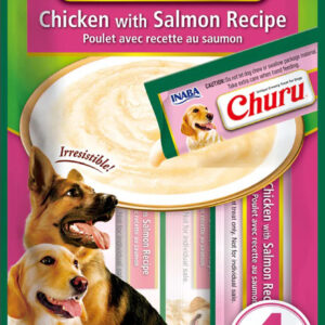 Inaba Dog Churu Tubes Chicken Salmon 6Ct/2Oz