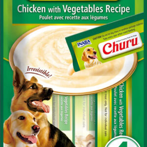 Inaba Dog Churu Tubes Chicken Vegetables 6Ct/2Oz