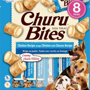 Inaba Dog Churu Bite Chken Cheese Wraps 6Ct/3.36Oz