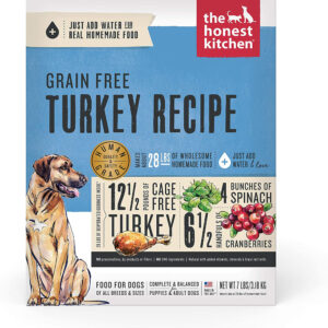 The Honest Kitchen Dog Dehydrated Grain Free Turkey 7lbs. Box