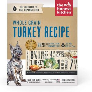 Honest Kitchen Dog Whole Grain Turkey 7lbs. Box.