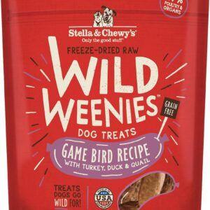 Stella and Chewys Dog Freeze Dried Weenie Game Bird 3.25 Oz.