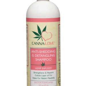 CannaLove Anti-Shedding & Detangling Hemp Infused Dog Shampoo 16 fl. oz