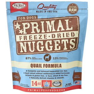 Primal Dog Freeze Dried Nugget Quail 14 Oz.