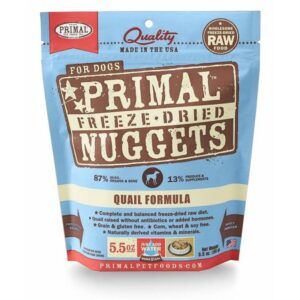 Primal Dog Freeze Dried Nugget Quail 5.5 Oz.