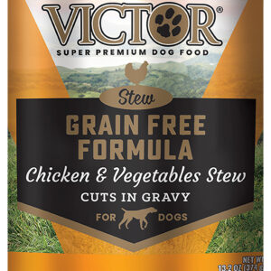 Victor Super Premium Dog Food Grain Free Chicken & Vegetable in gravy-Canine Dog Food 13.2 oz