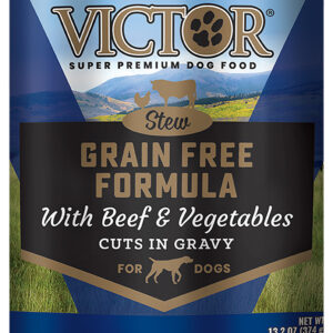 Victor Super Premium Dog Food Grain Free Beef & Vegetable in gravy-Canine Dog Food 13.2 oz