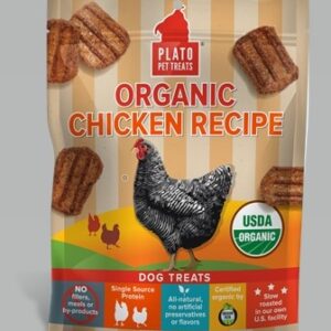 Plato Dog Treats Organic Chicken Strips 6Oz