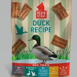 Plato Dog Treats Natural Duck Strips 6Oz