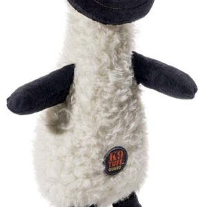 Charming Pet Products Scruffles Lamb Plush Dog Toy Black, White Small
