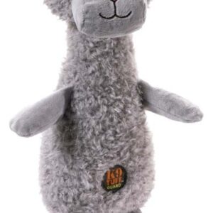Charming Pet Products Scruffles Bunny Plush Dog Toy Gray Small