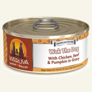 Wok The Dog with Chicken, Beef & Pumpkin in Gravy 5.5oz. Case Of 24