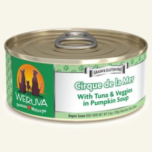 Weruva Dog Cirque De La Mer with Tuna & Veggies in Pumpkin Soup 5.5oz. Case Of 24