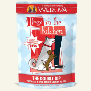 Dogs In The Kitchen Dog The Double Dip with Beef & Wild-Caught Salmon Au Jus 2.8oz. Pouch (Case Of 12)