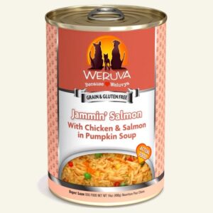 Weruva Dog Jammin? Salmon with Chicken & Salmon in Pumpkin Soup 14oz. Case Of 12