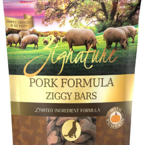 Zignature Dog Ziggy Bar Treat Pork 12oz.