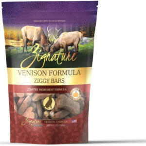 Zignature Dog Ziggy Bar Treat Venison 12oz.